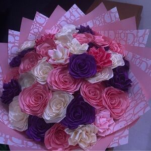 Pink and Purple Paper Flower Bouquet